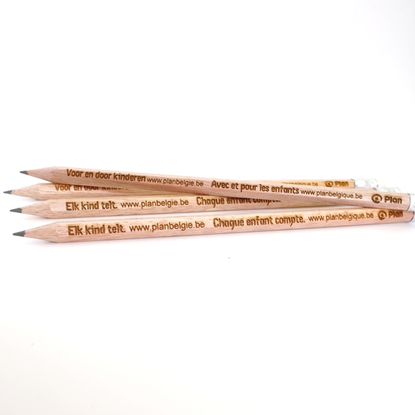 Bleistift mit Radiergummi, sechseckig - FSC 100%
